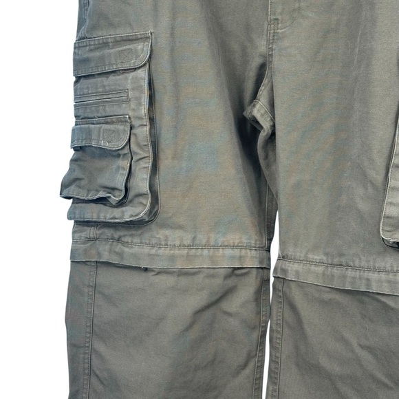 Official Boy Scout of America Green Convertible Cargo Pants with Zip-Off Design - Picture 4 of 8